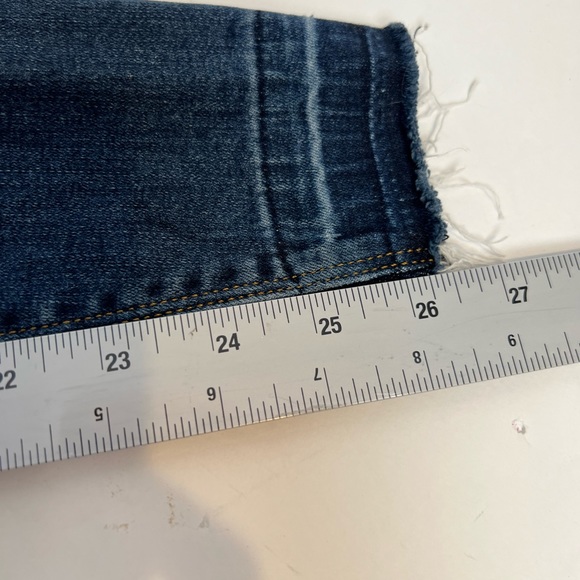 SPANX ANKLE SKINNY Distressed Blue pull-on Jeans Jeggings Size Small - Picture 9 of 11